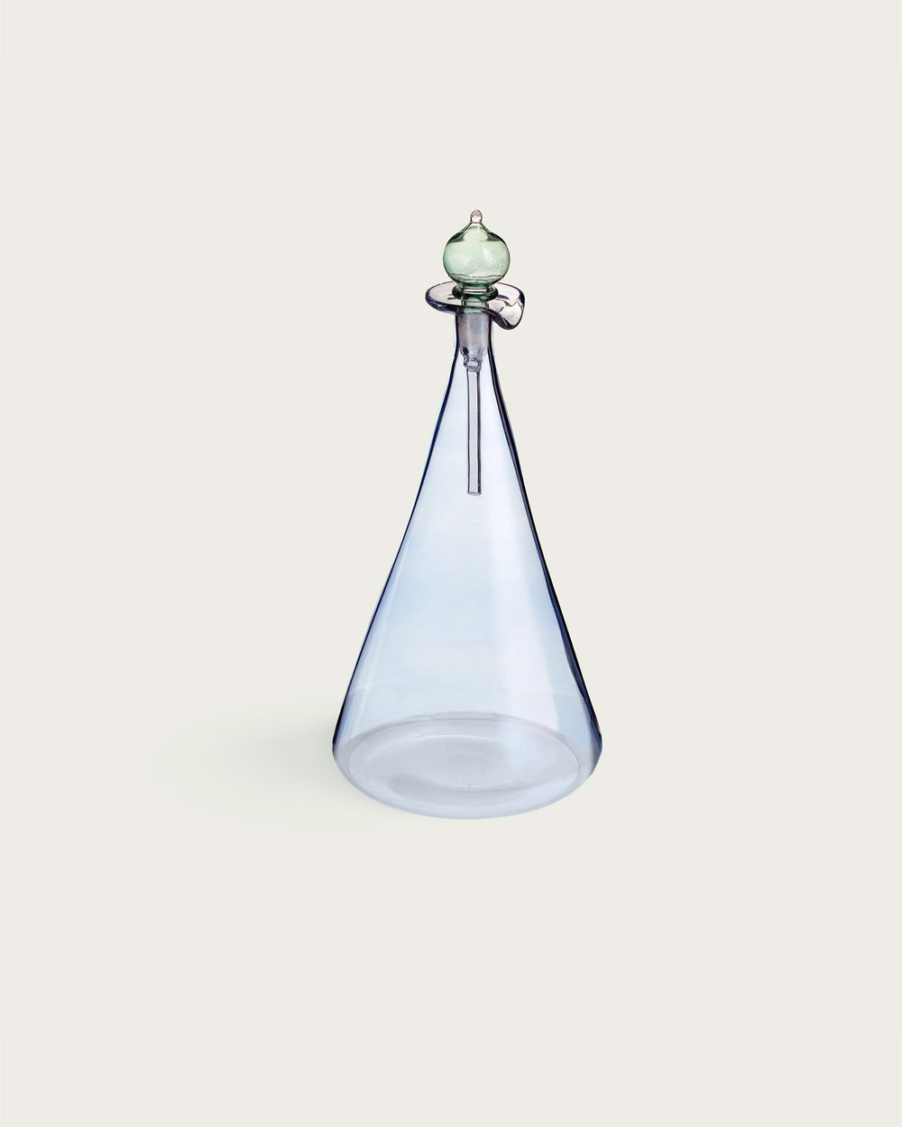 Couple Vinegar & Oil Handblown Flasks Green/Light Blue
