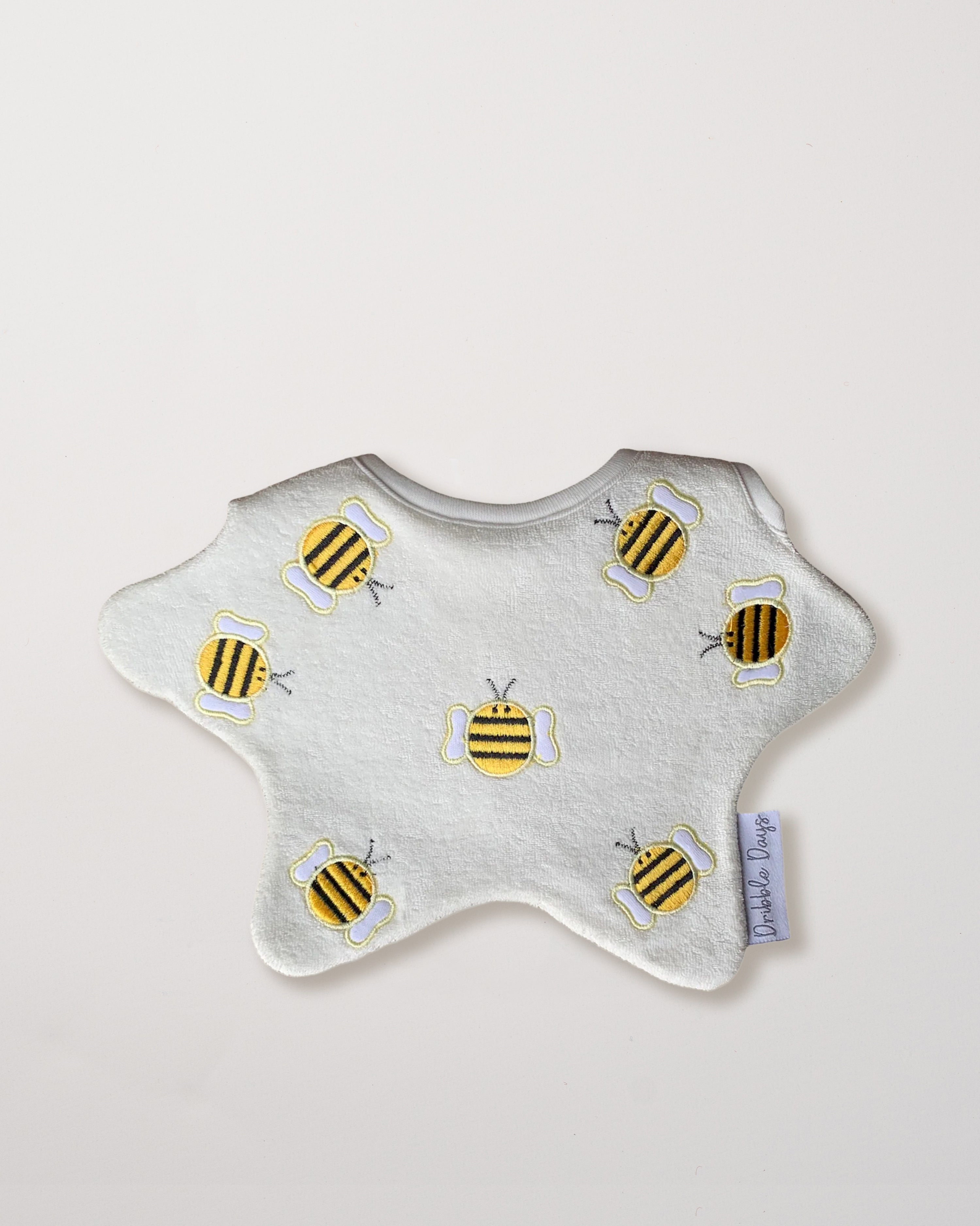 Cream Bumblebee Baby Bib