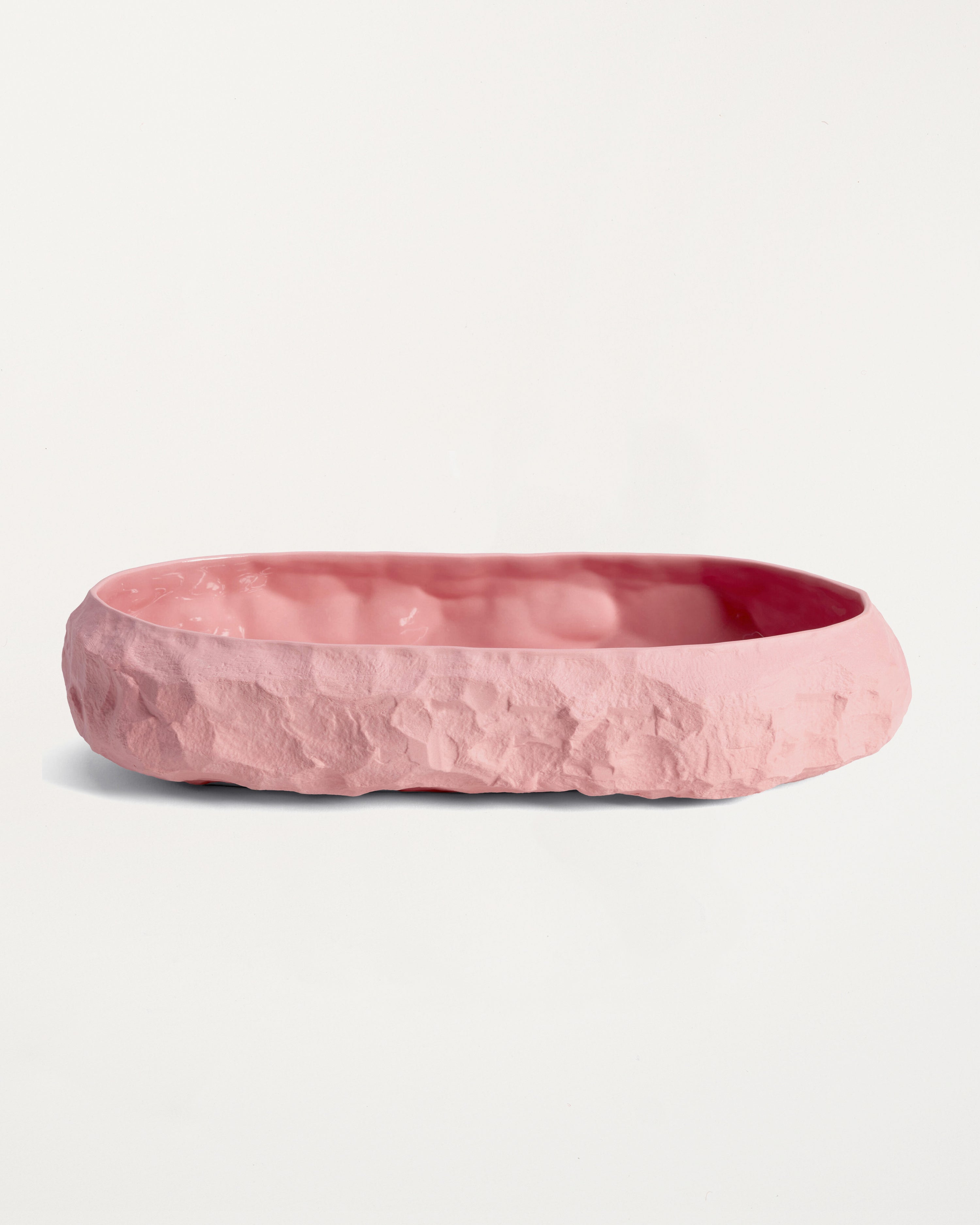Crockery Pink Largest Oblong Bowl