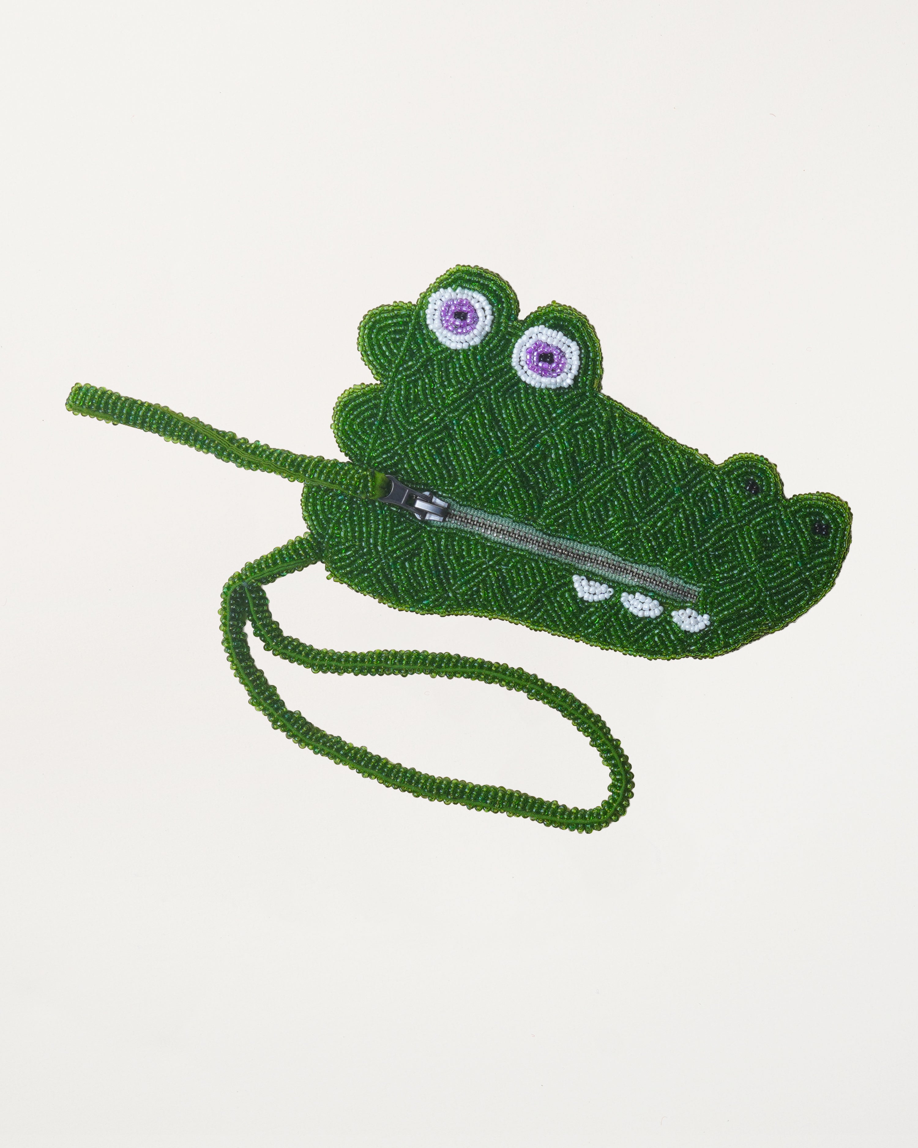 Crocodile Beaded Coin Purse