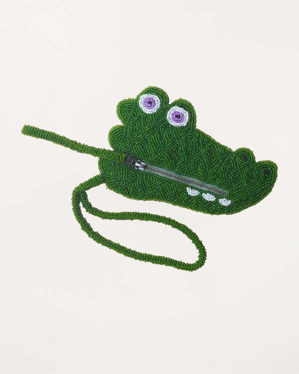 Crocodile Beaded Coin Purse