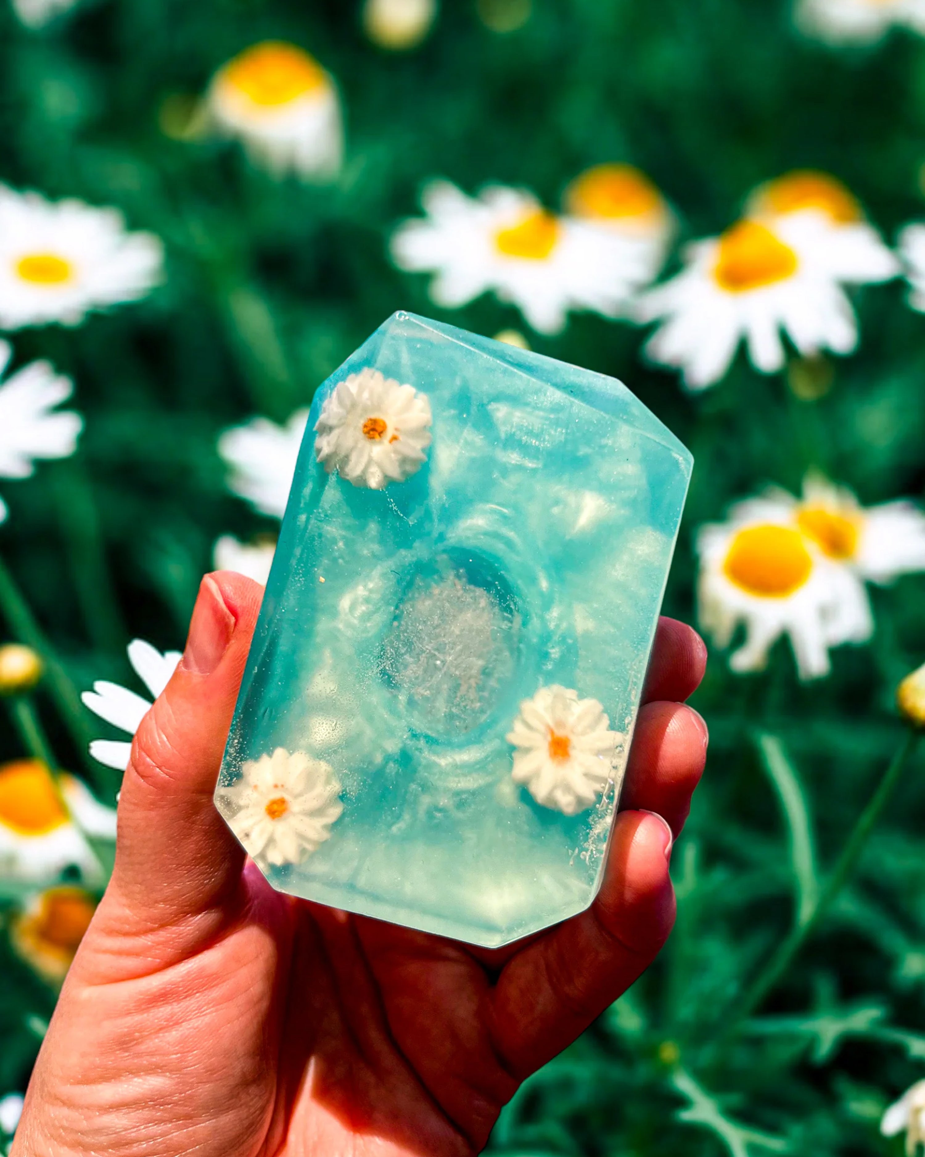 Daisy Jones 4 oz Crystal Infused Soap