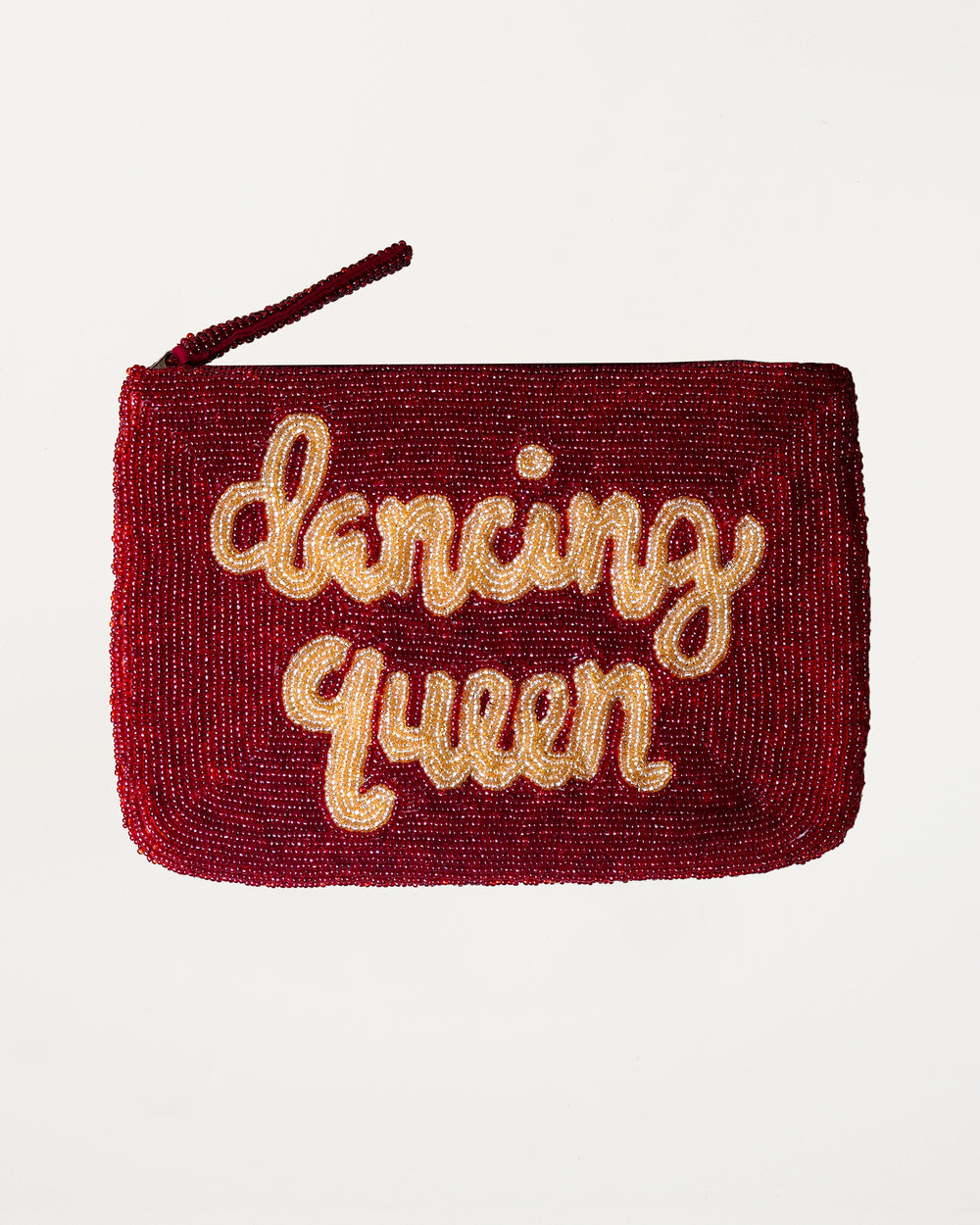 Dancing Queen Beaded Clutch Raspberry & Gold