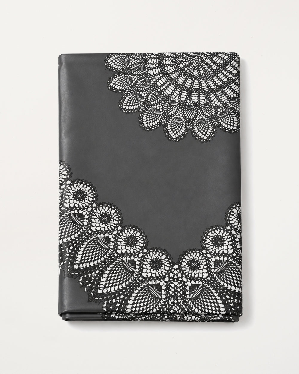 Dark Grey Vinyl Lace Tablecloth