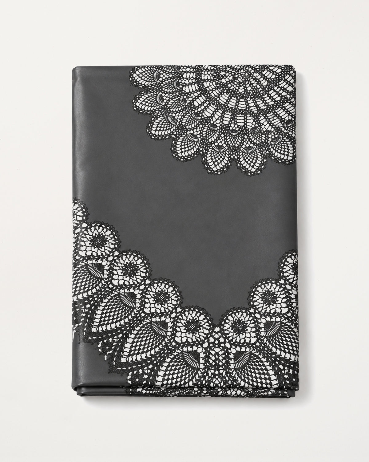 Dark Grey Vinyl Lace Tablecloth