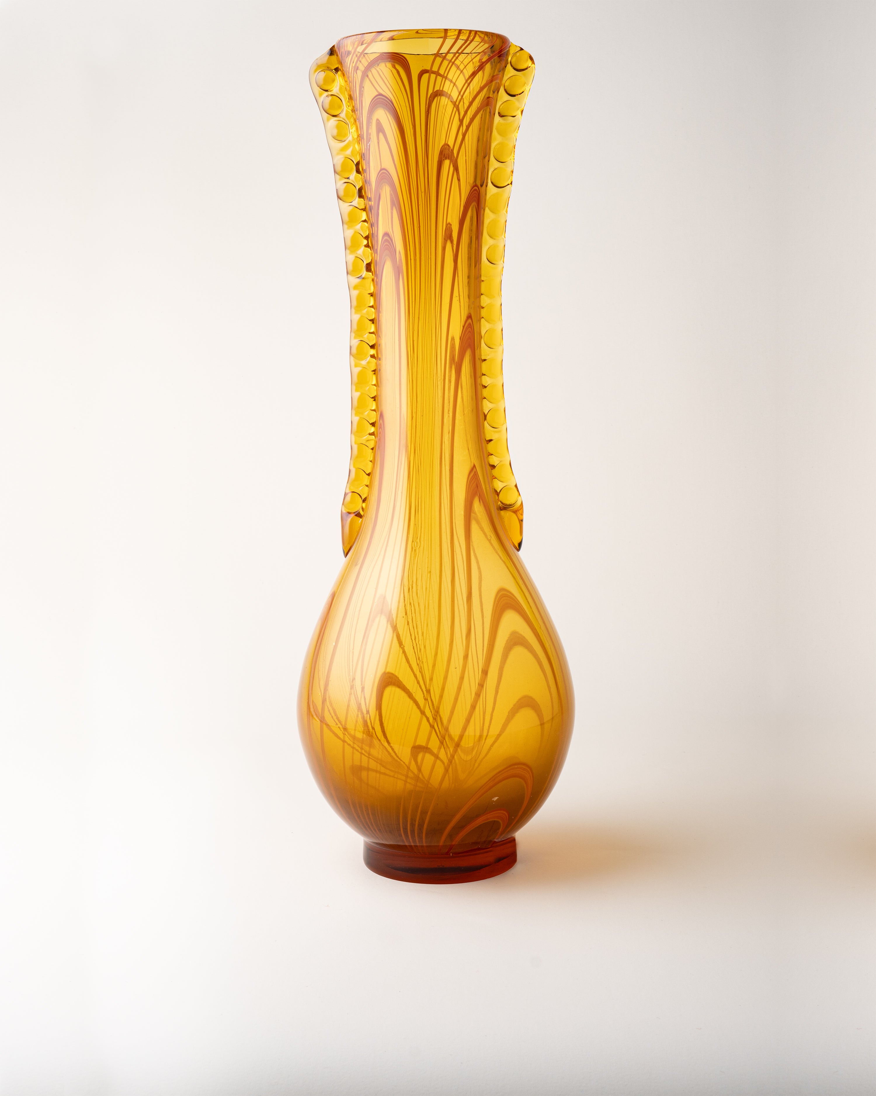 Decorative Glass Vase Orange