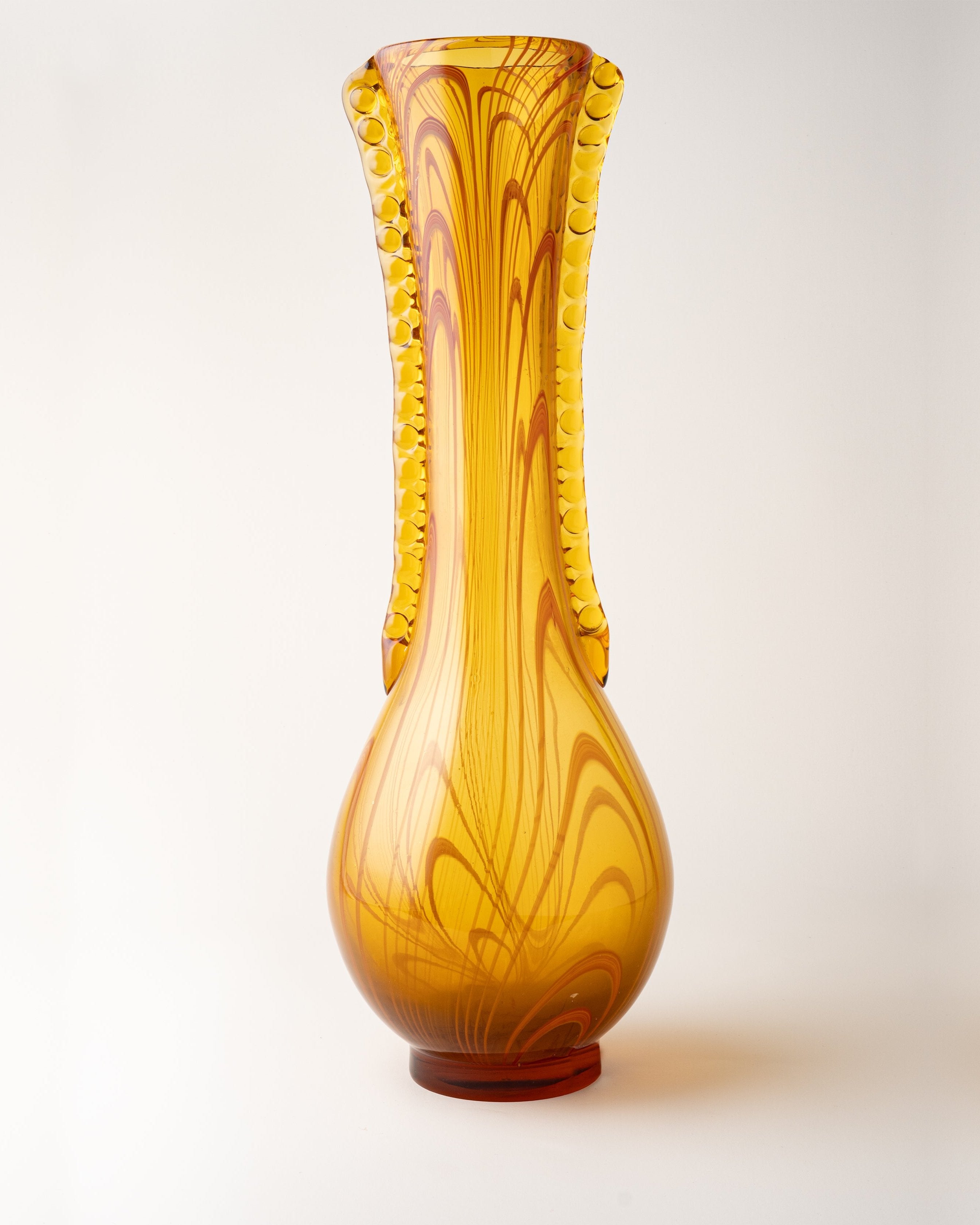 Decorative Glass Vase Orange