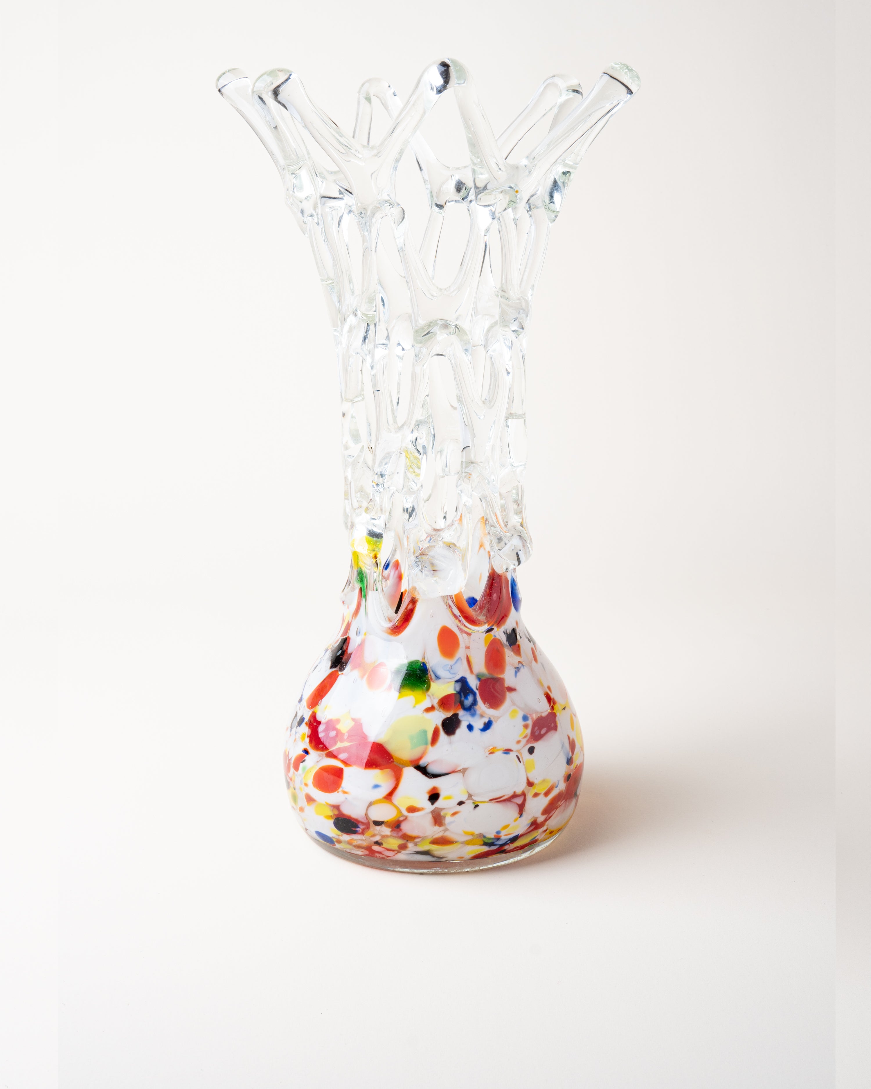 Decorative Net Glass Vase Mulitcolour & Clear