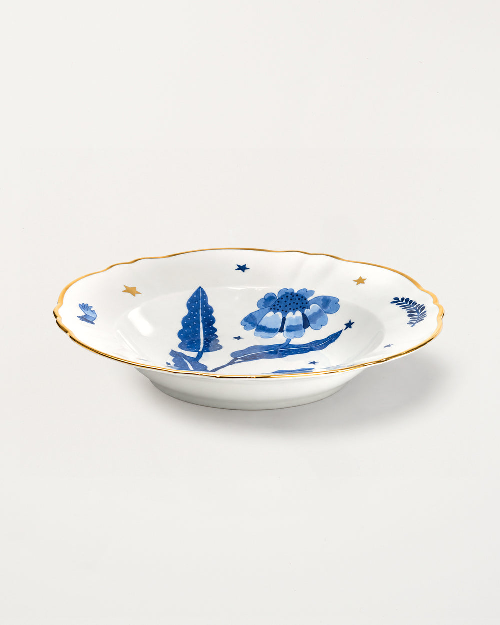 Deep Plate/Blue Flower D23cm