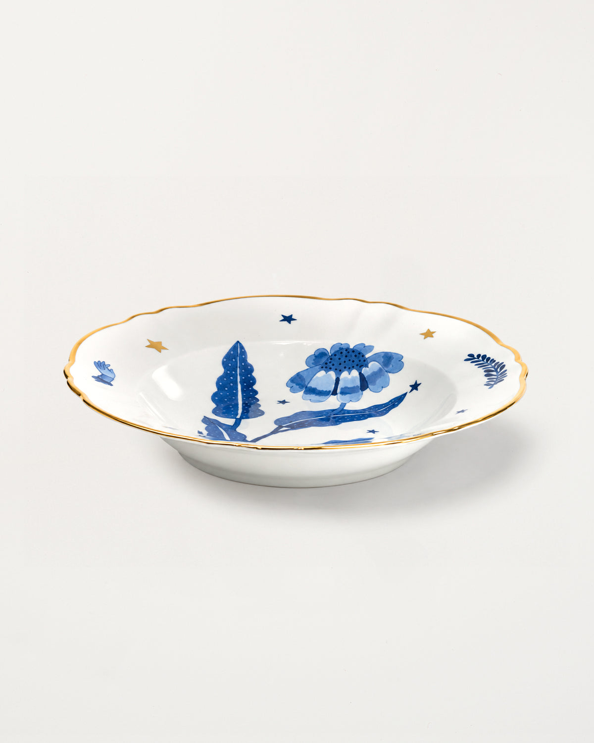 Deep Plate/Blue Flower D23cm