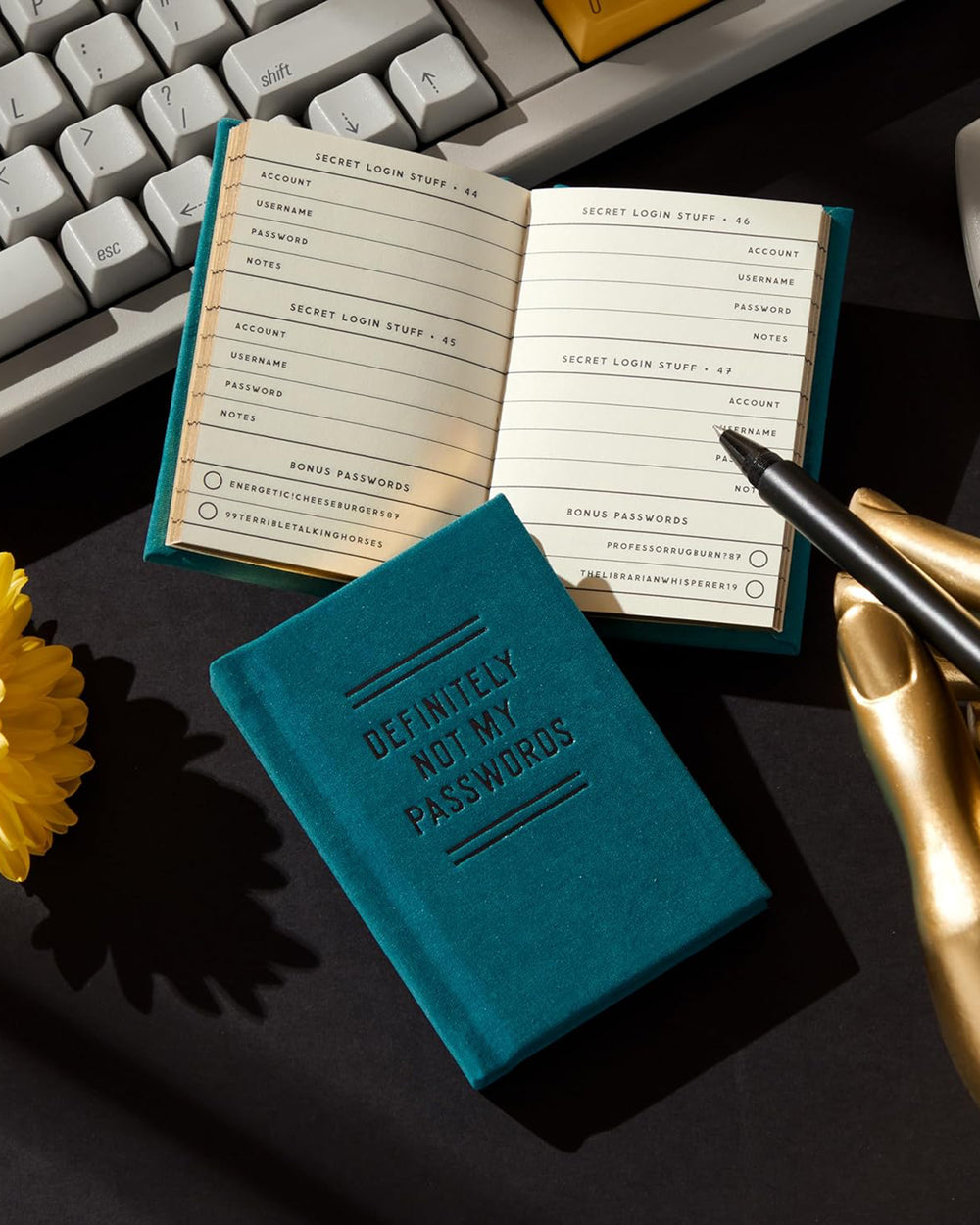 Definitely Not My Passwords Tiny Diary