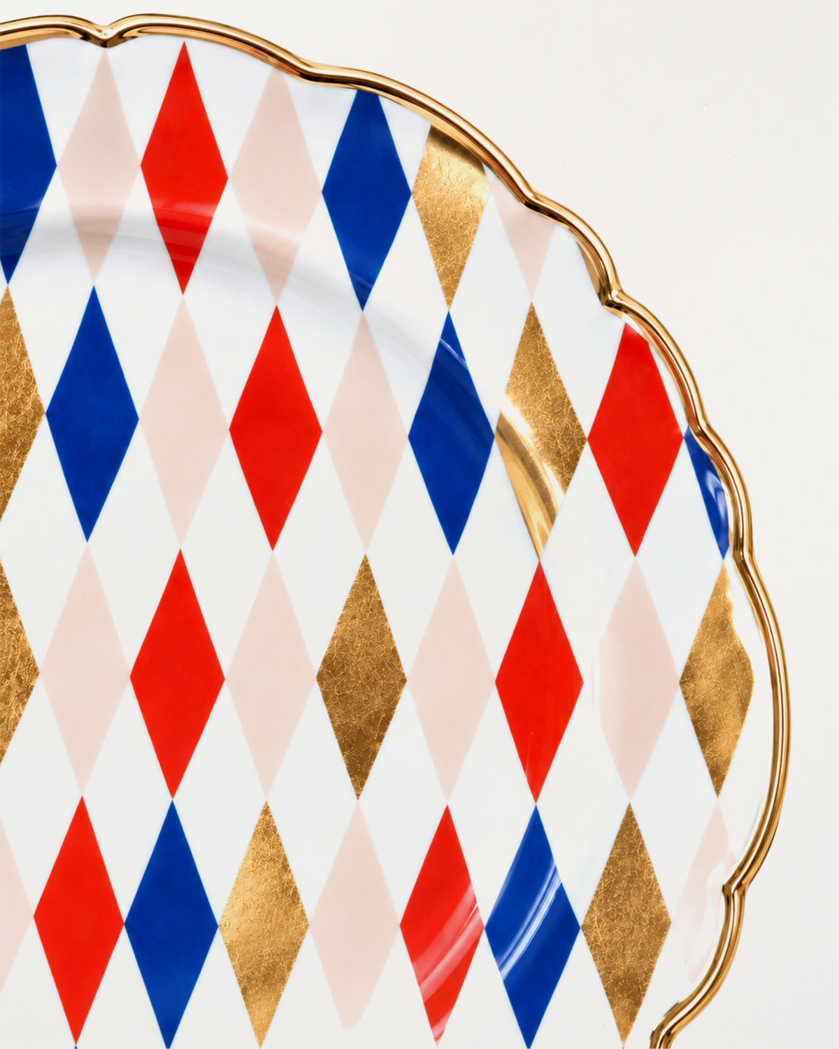 Dessert Plate Quadri/Rombhus D20.5cm