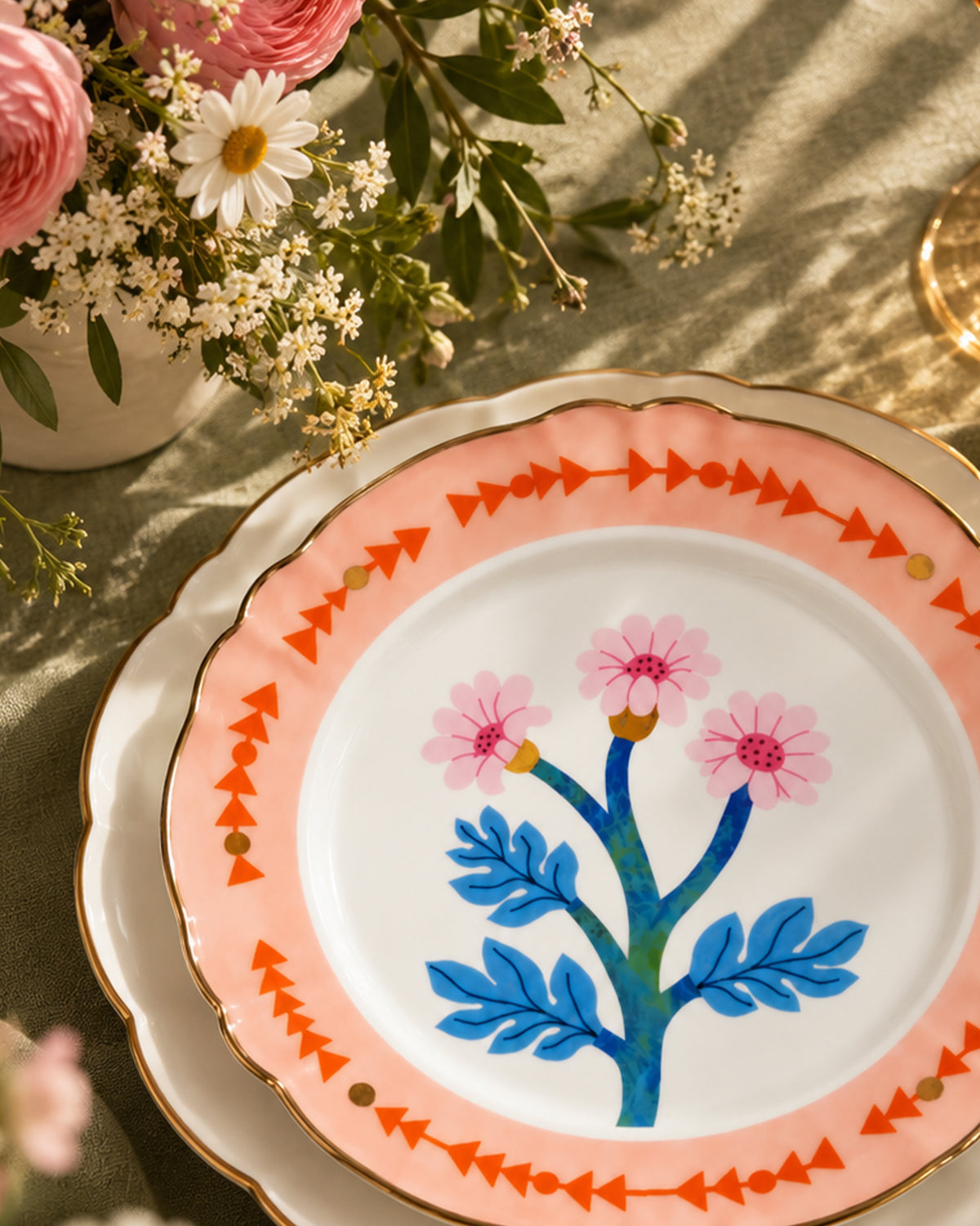 Dinner Plate Botanica Pink D26.5cm