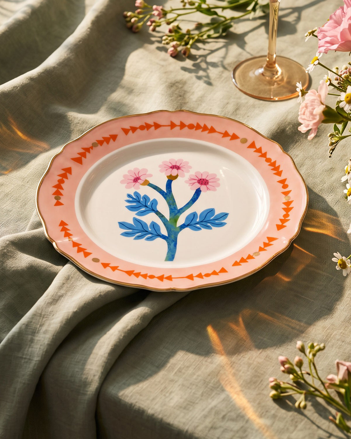 Dinner Plate Botanica Pink D26.5cm