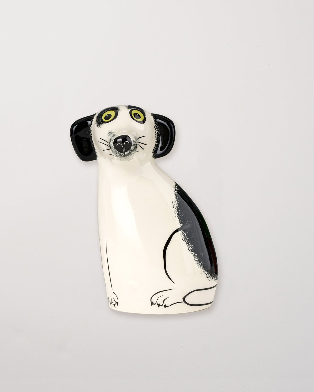 Handmade Ceramic Black and White Dog Money Box