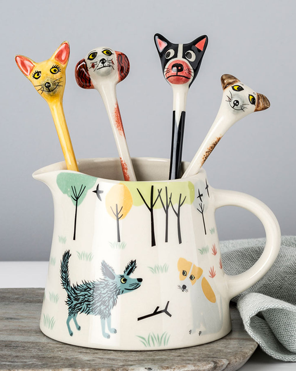 Ceramic Dog Spoons Box Set of 4