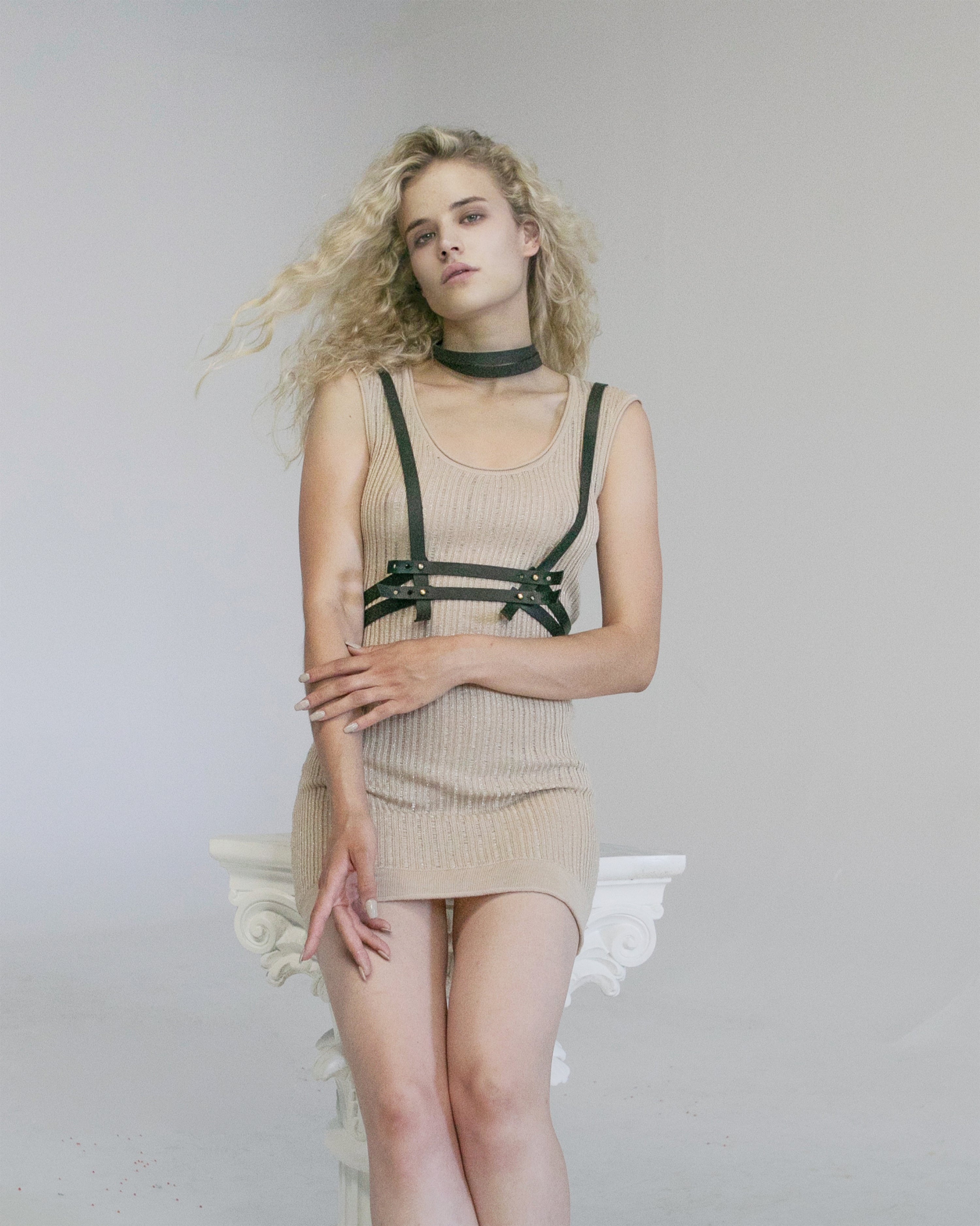 Double Strap Harness/Black Gold