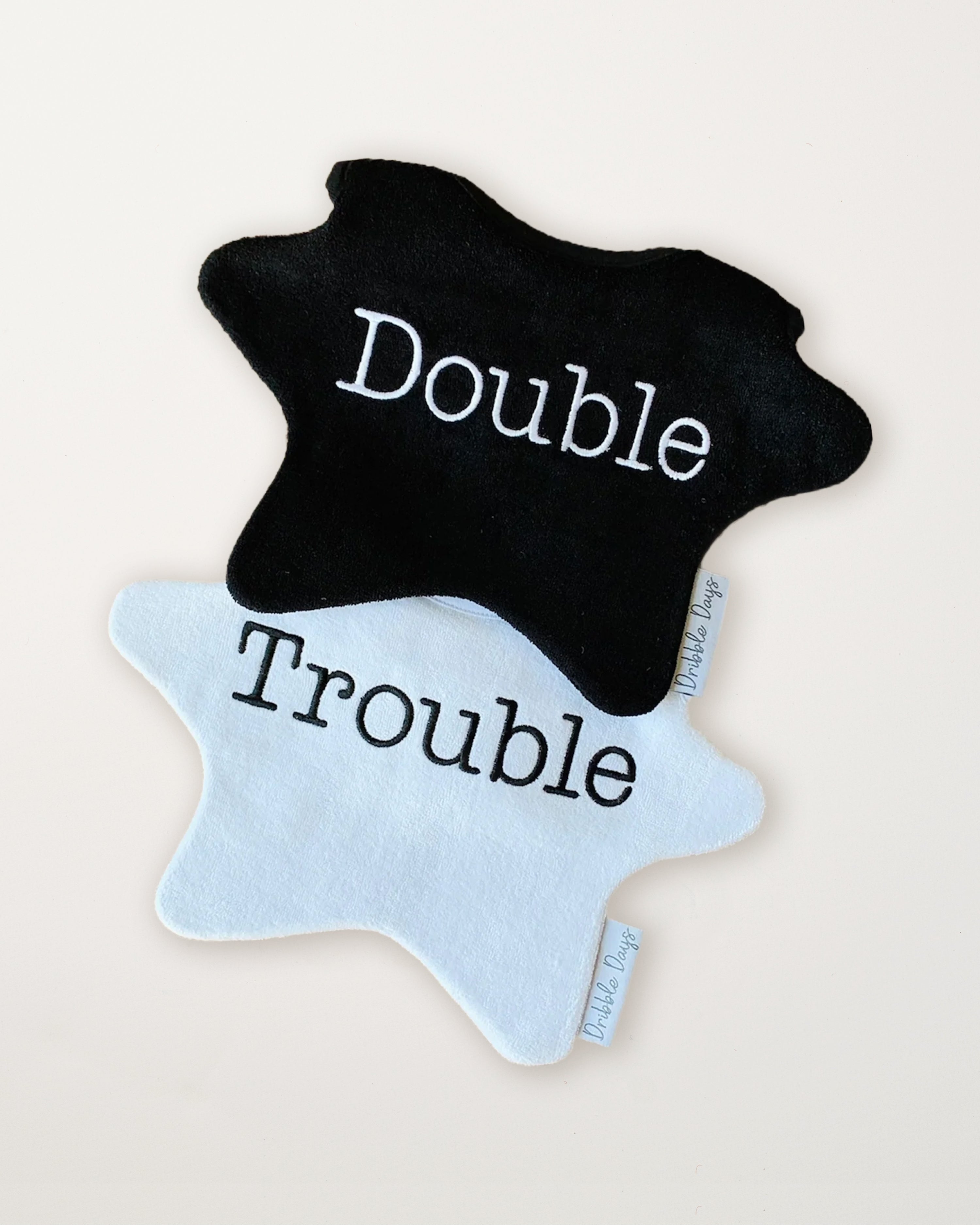 Double Trouble Set of Baby Bibs for Twins