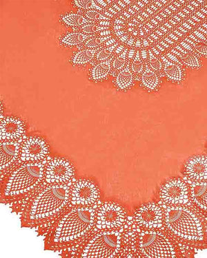Orange Vinyl Lace Tablecloth