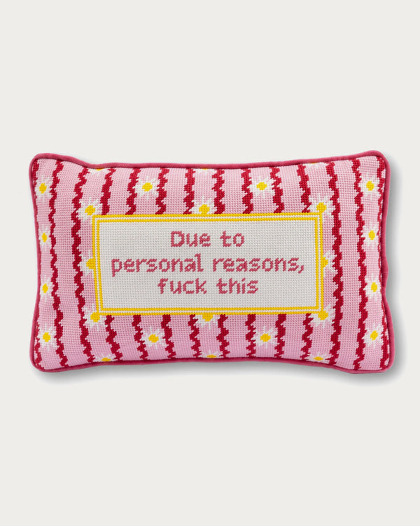 F This Needlepoint Pillow