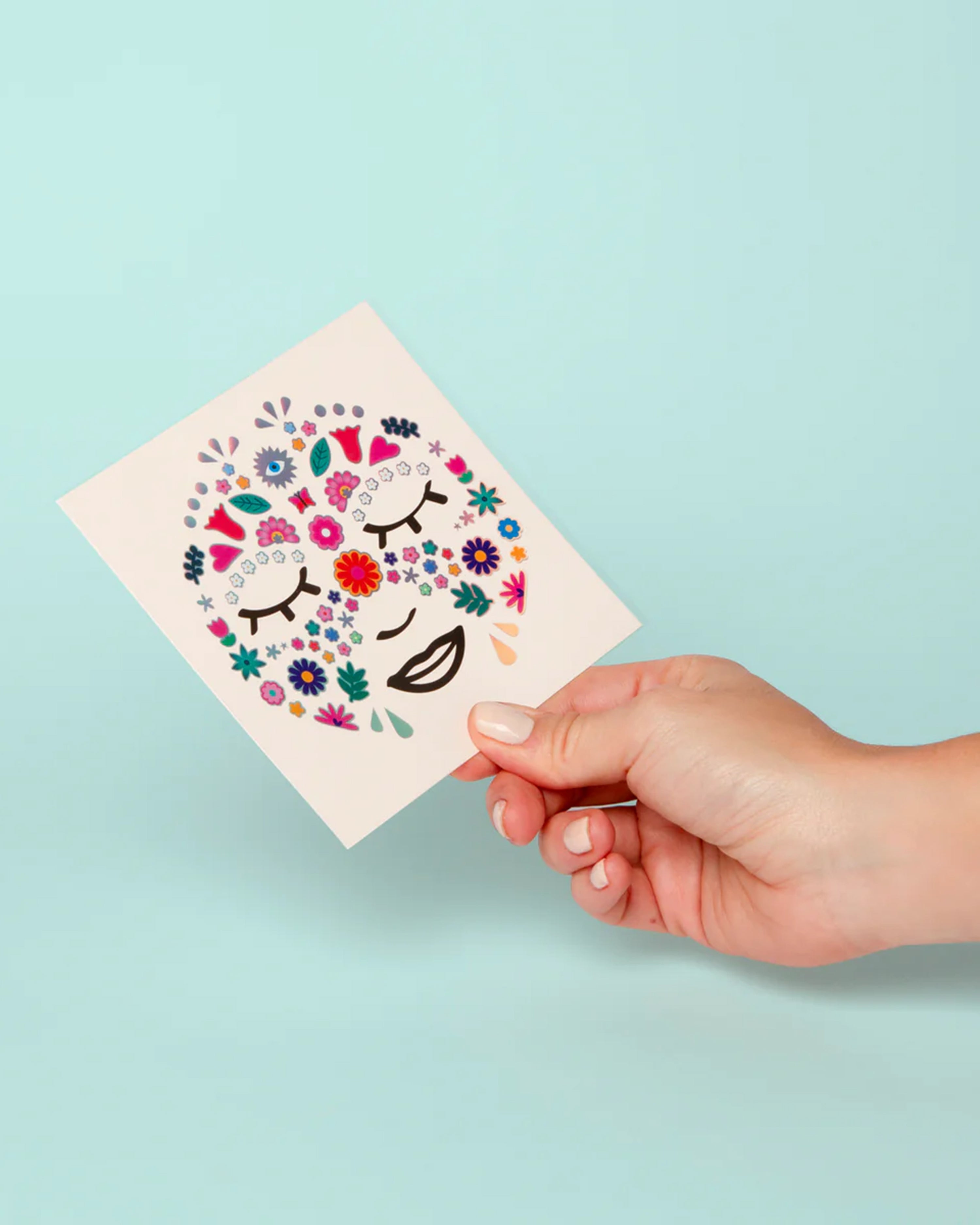 Flower Face Stickers