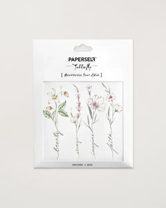 Flower Script 2 Temporary Tattoos