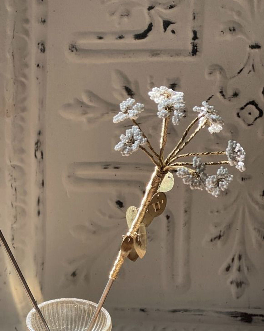 Flower of White Beads