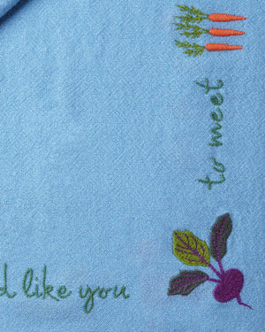Gardening Holiday Shawl Forget Me Not