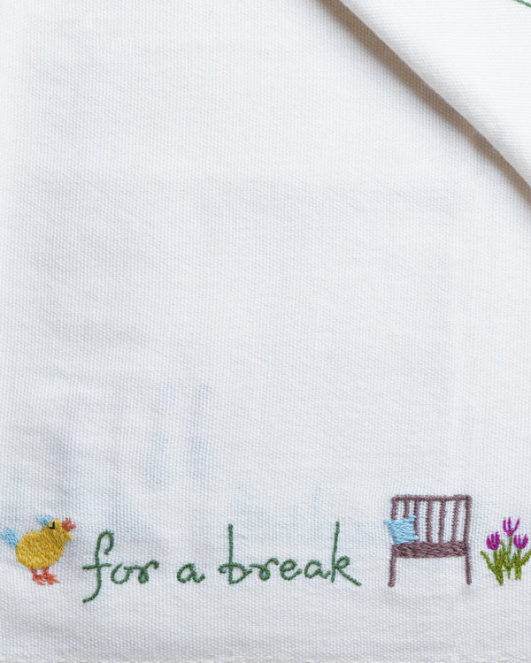 Gardening Holiday Shawl Off White