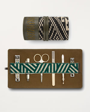 Gaucho Aztec Grooming Roll, Black and White