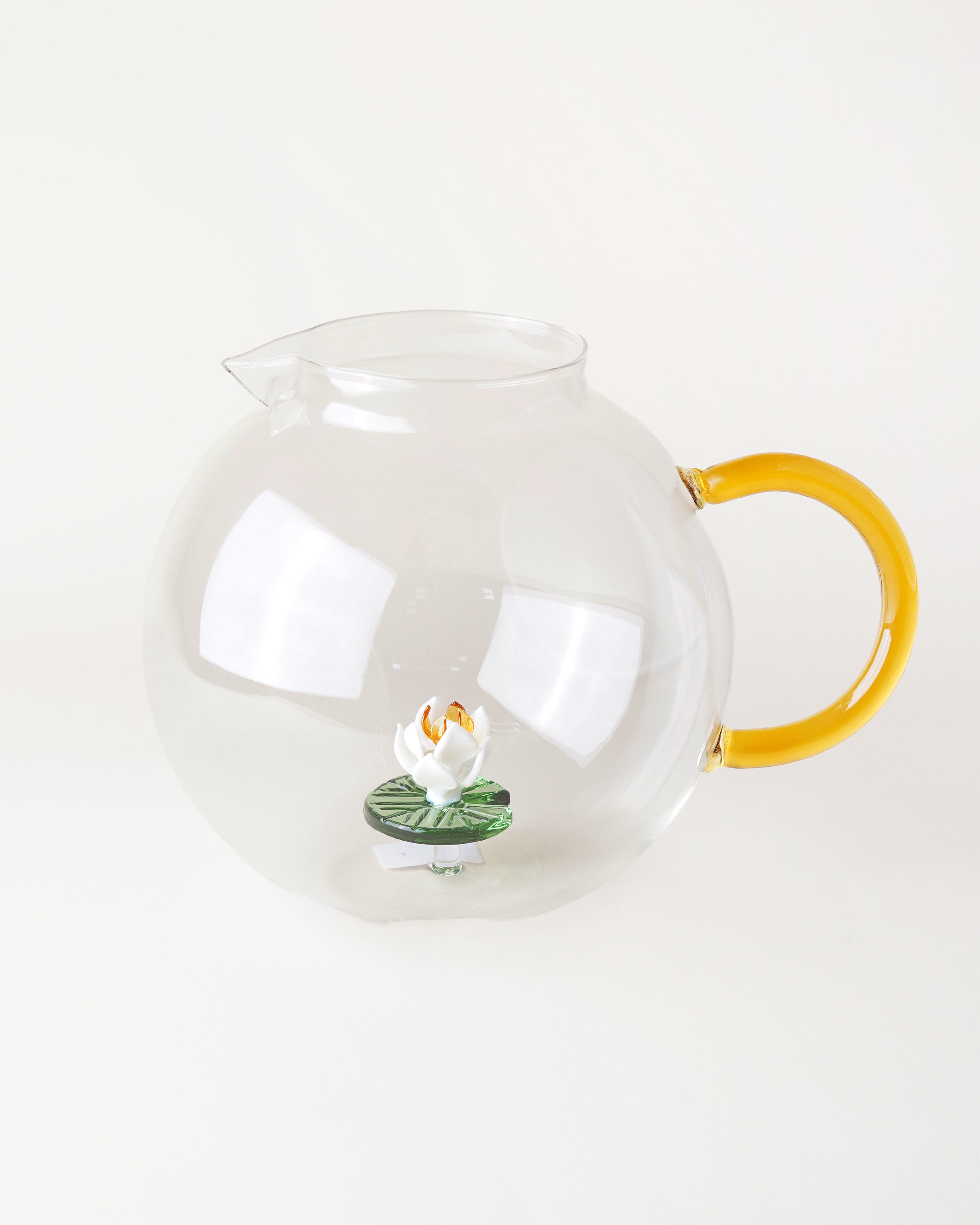 Glass Pitcher Water Lily