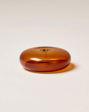 Glass Vessel Incense Holder - Amber