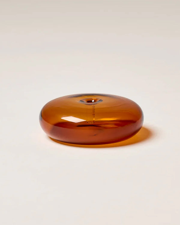 Glass Vessel Incense Holder - Amber