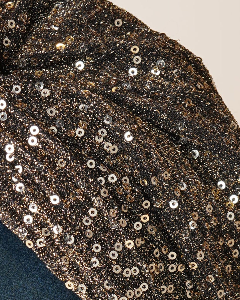 Gold Sequins Turban/M