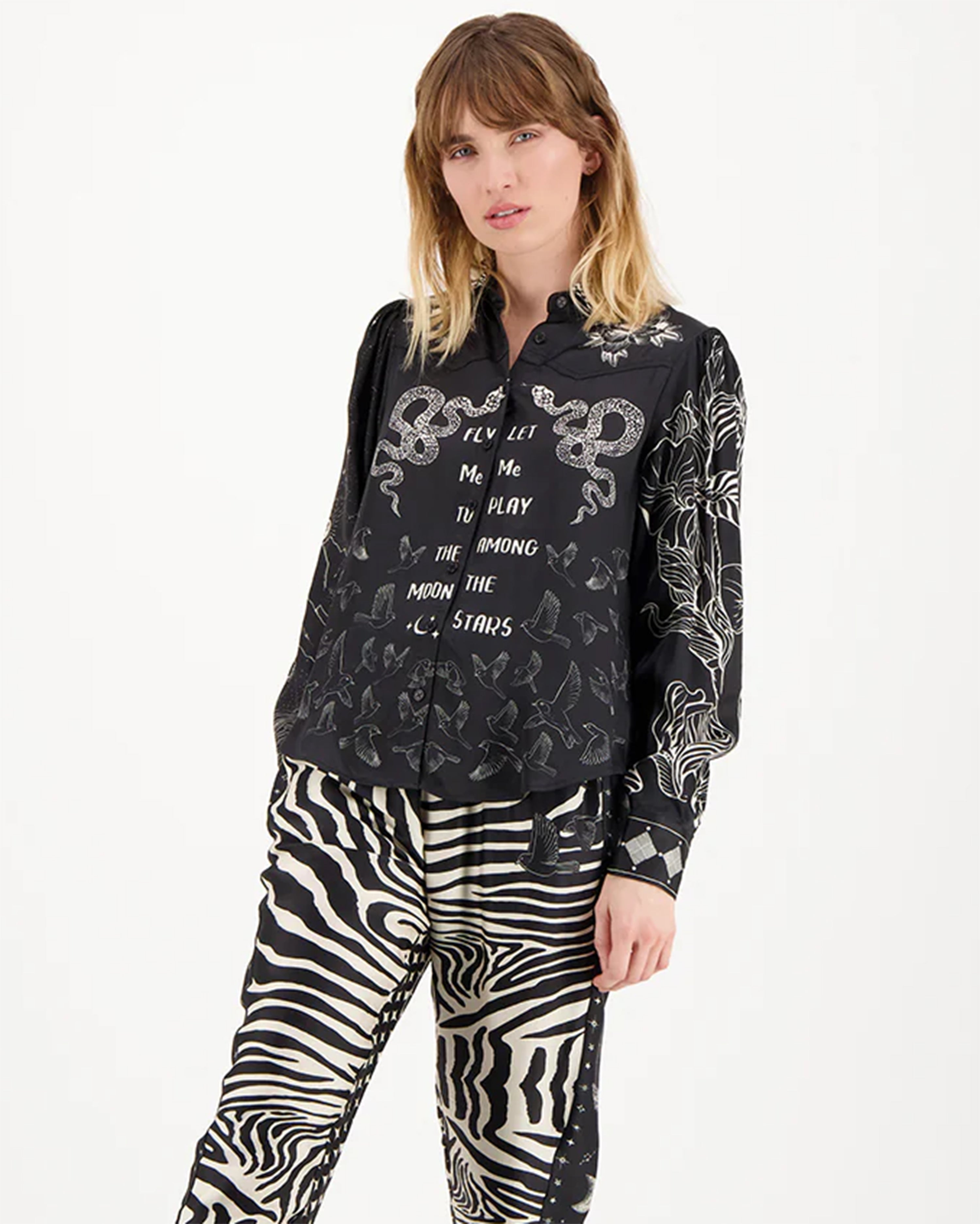 Grace Black Magic Cropped Shirt