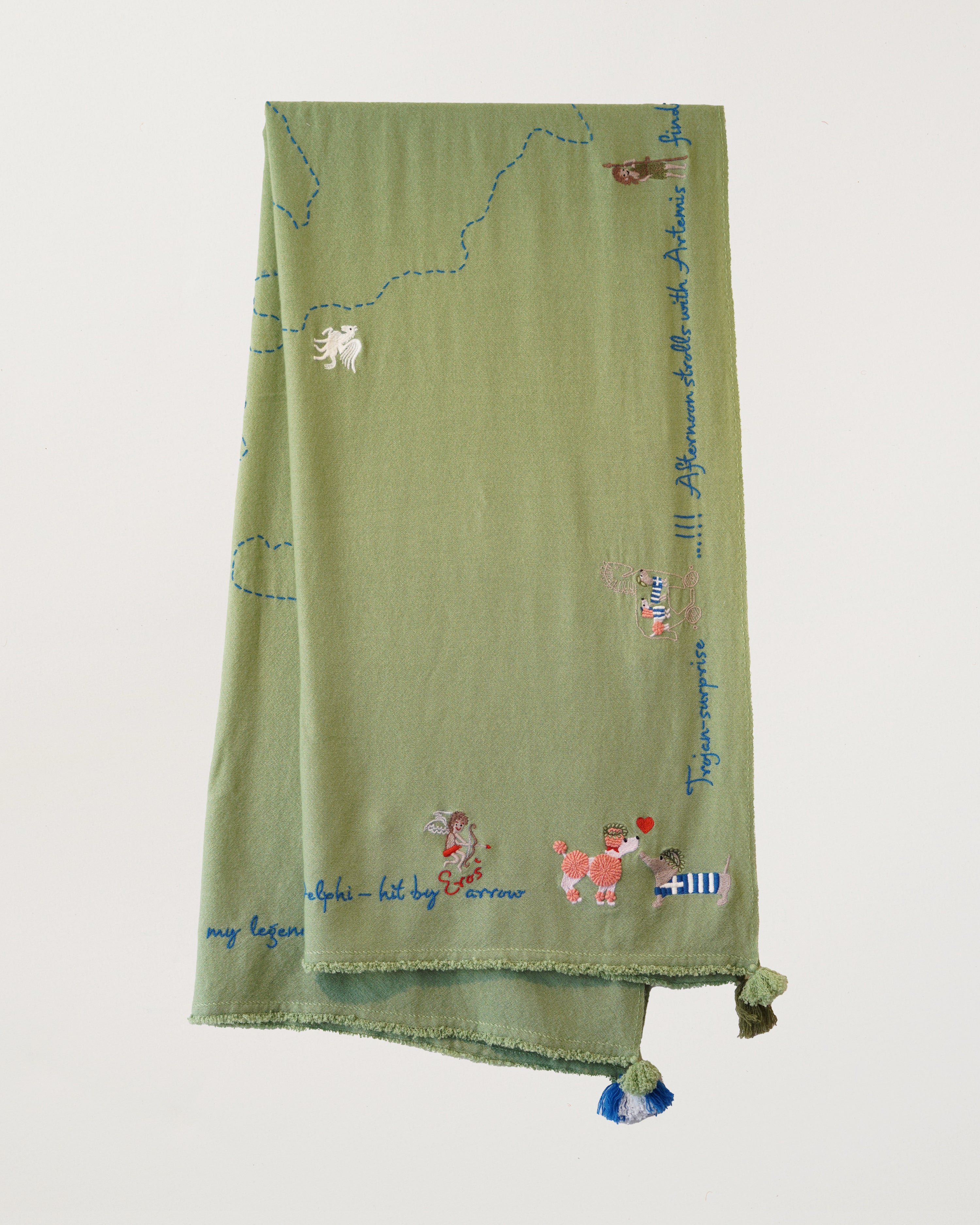 Greece Holiday Shawl Mistletoe