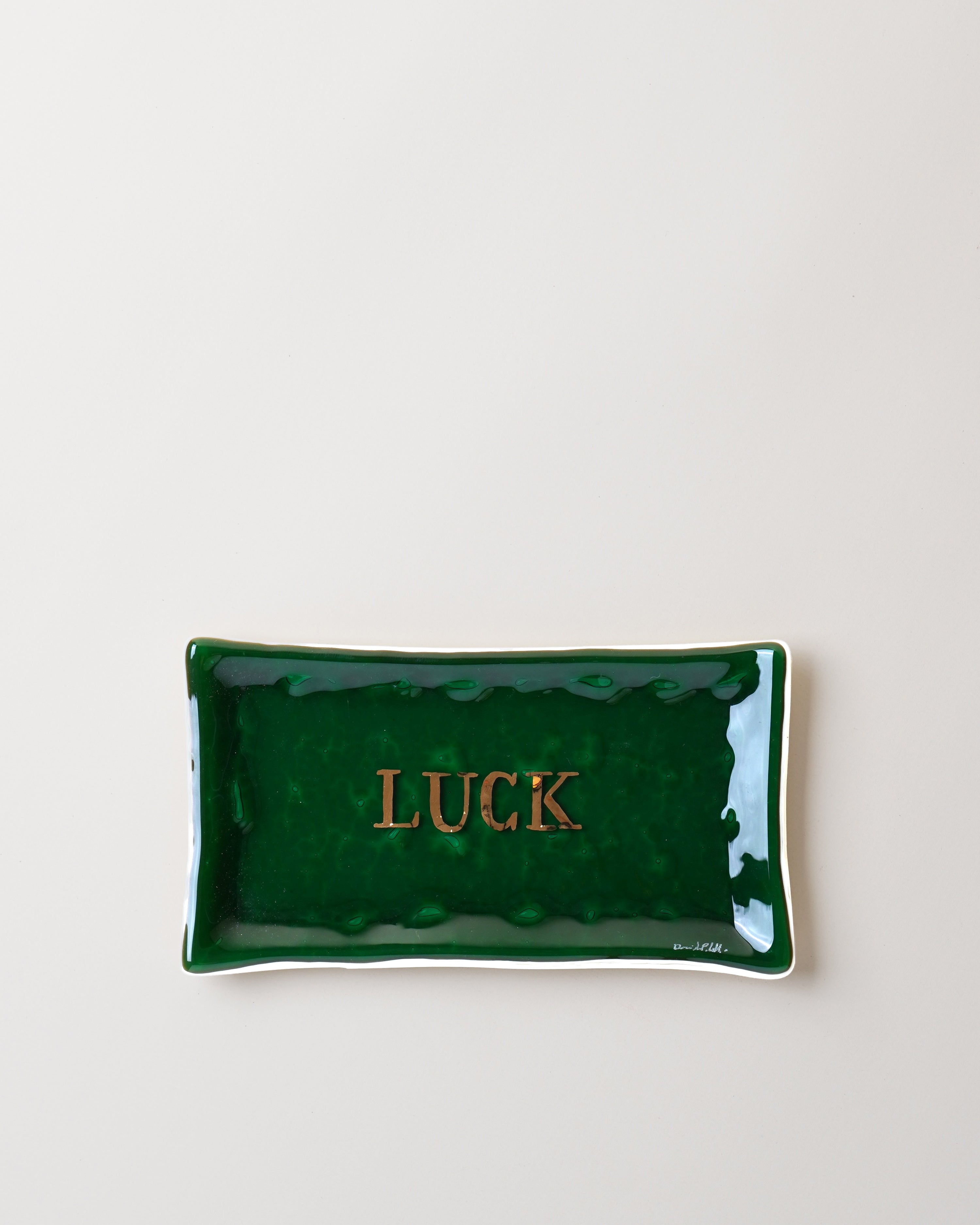 Green 'Luck' Tray
