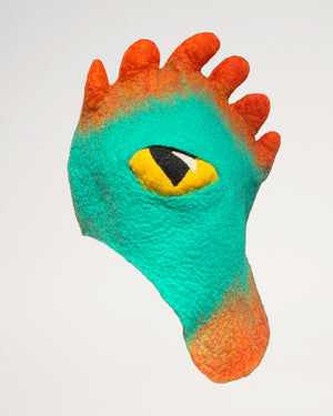 Green & Orange Dragon Hat 50-52cm