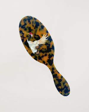 Hand-painted Crane Amazing Hair Day Brush Eco-Friendly