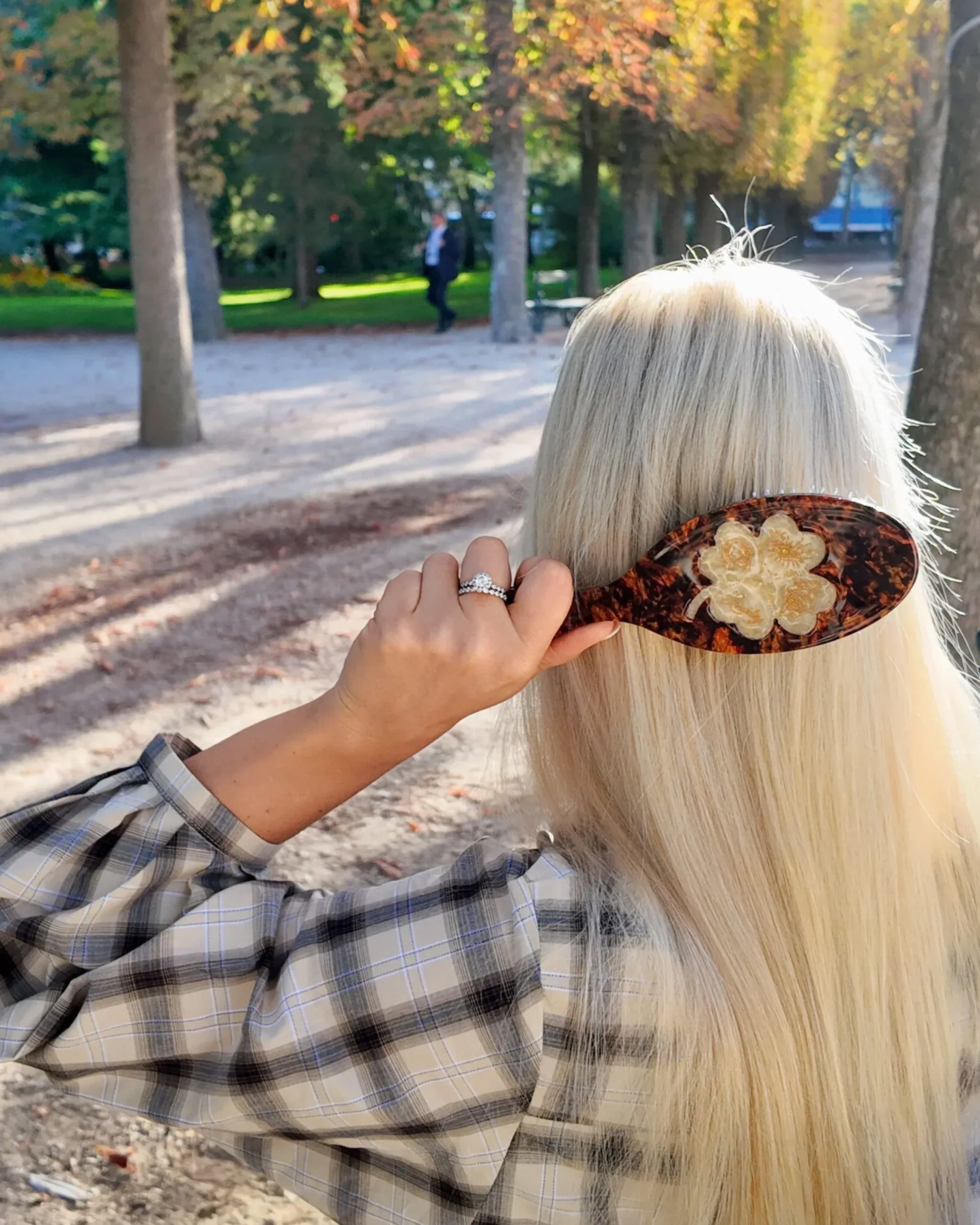 Hand-painted Lucky Clover Amazing Hair Day Brush Eco-Friendly