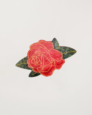 Hand-painted Rose Compact Mirror Eco-Friendly