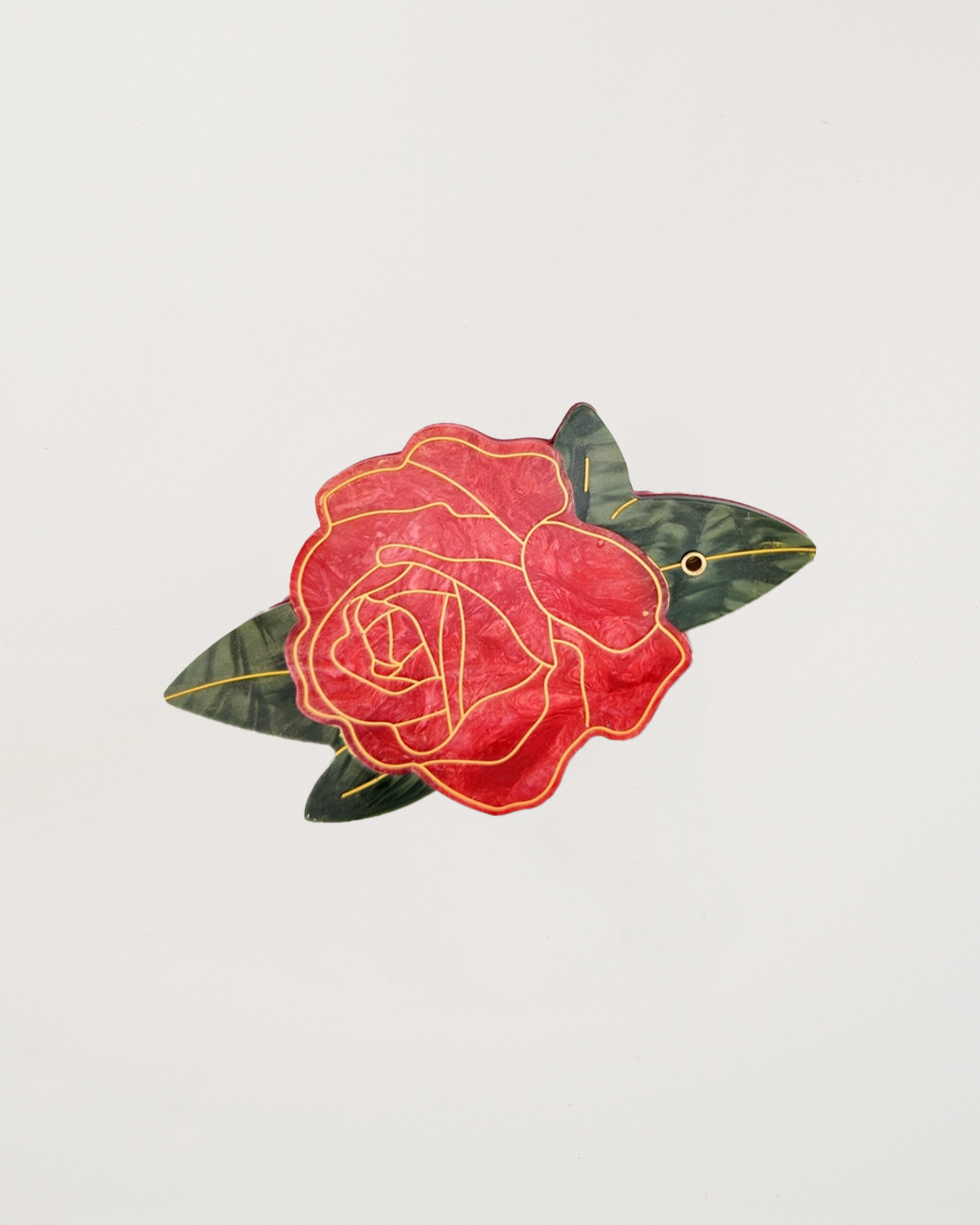 Hand-painted Rose Compact Mirror Eco-Friendly