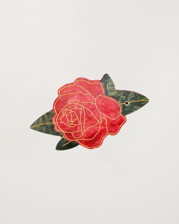 Hand-painted Rose Compact Mirror Eco-Friendly