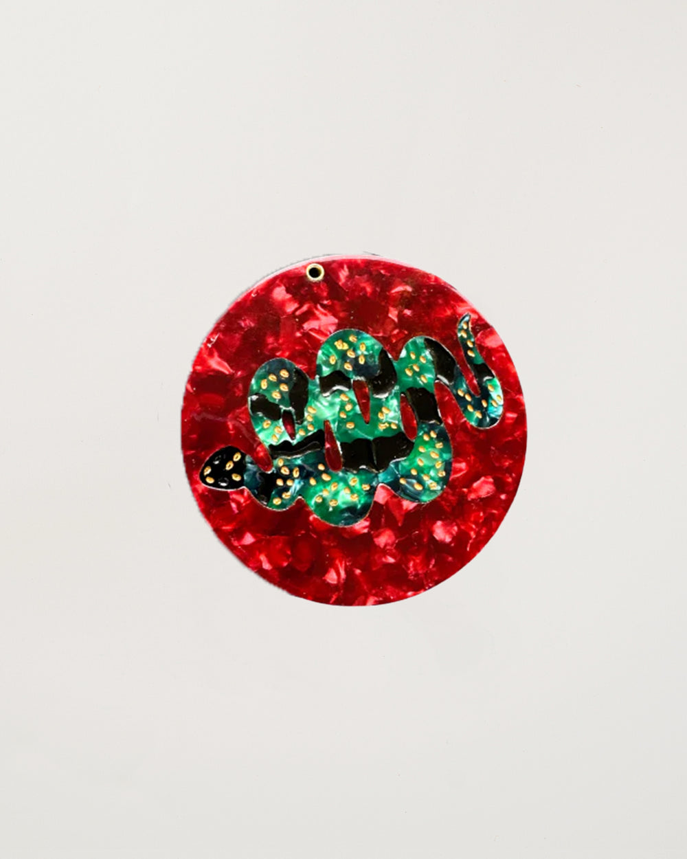Hand-painted Snake Compact Mirror Eco-Friendly