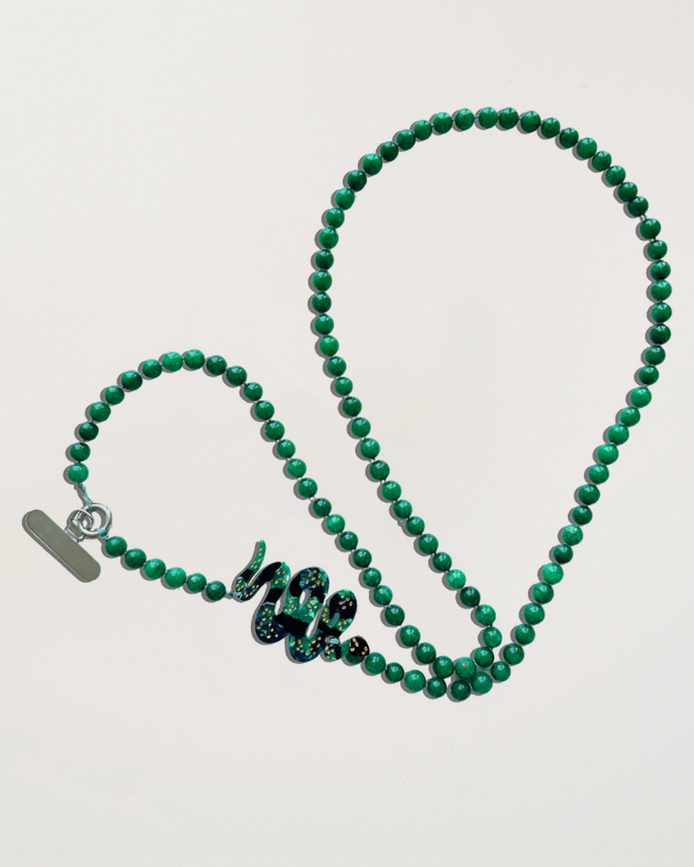 Hand-painted Snake Gemstone Crossbody Phone Chain
