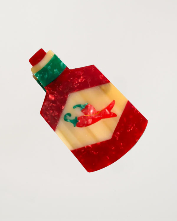 Hand-painted Spicy Hot Sauce Claw Hair Clip Eco-Friendly