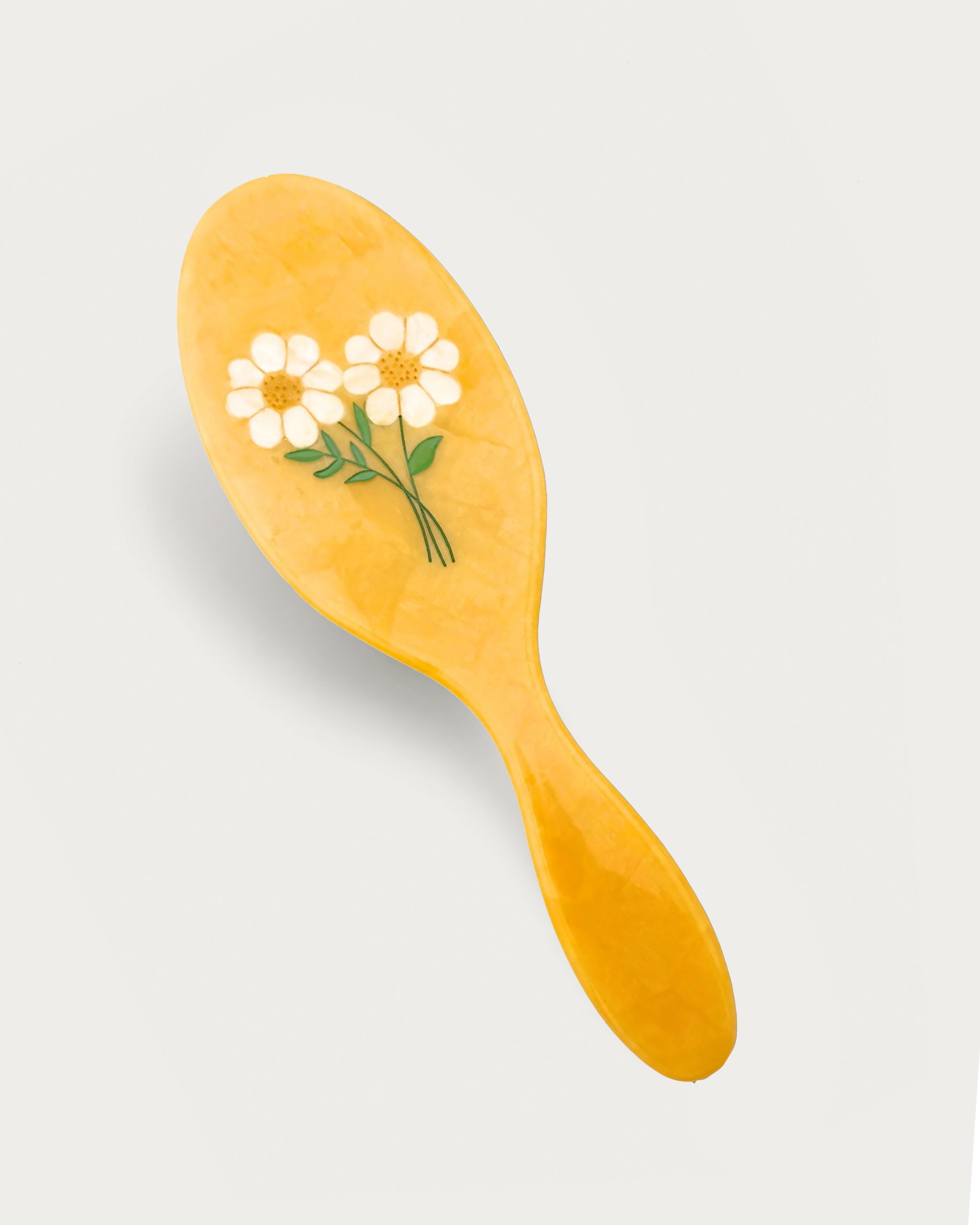 Hand-painted Vintage Daisy Stem Amazing Hair Day Brush Eco-Friendly