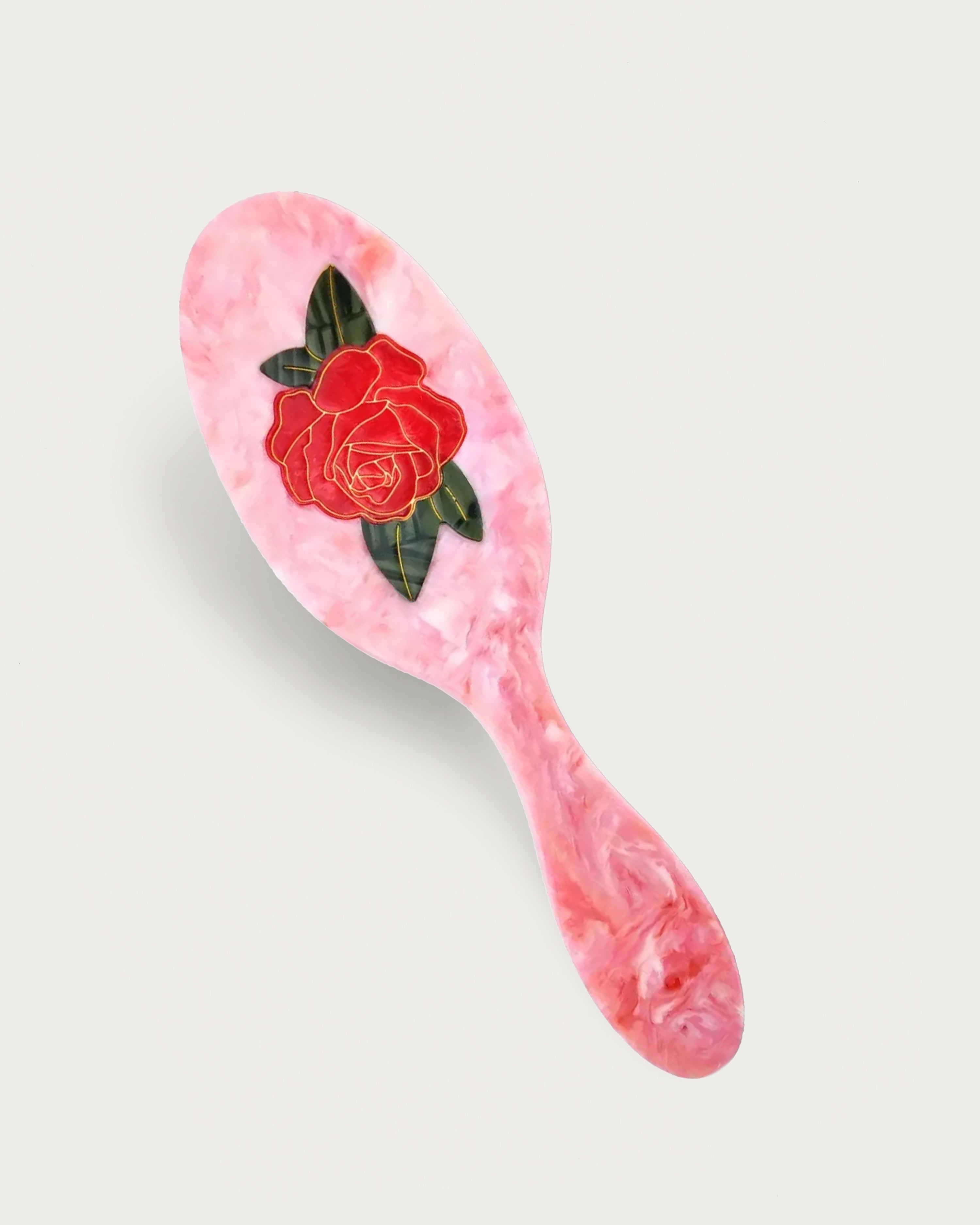 Hand-painted Vintage Rose Amazing Hair Day Brush Eco-Friendly