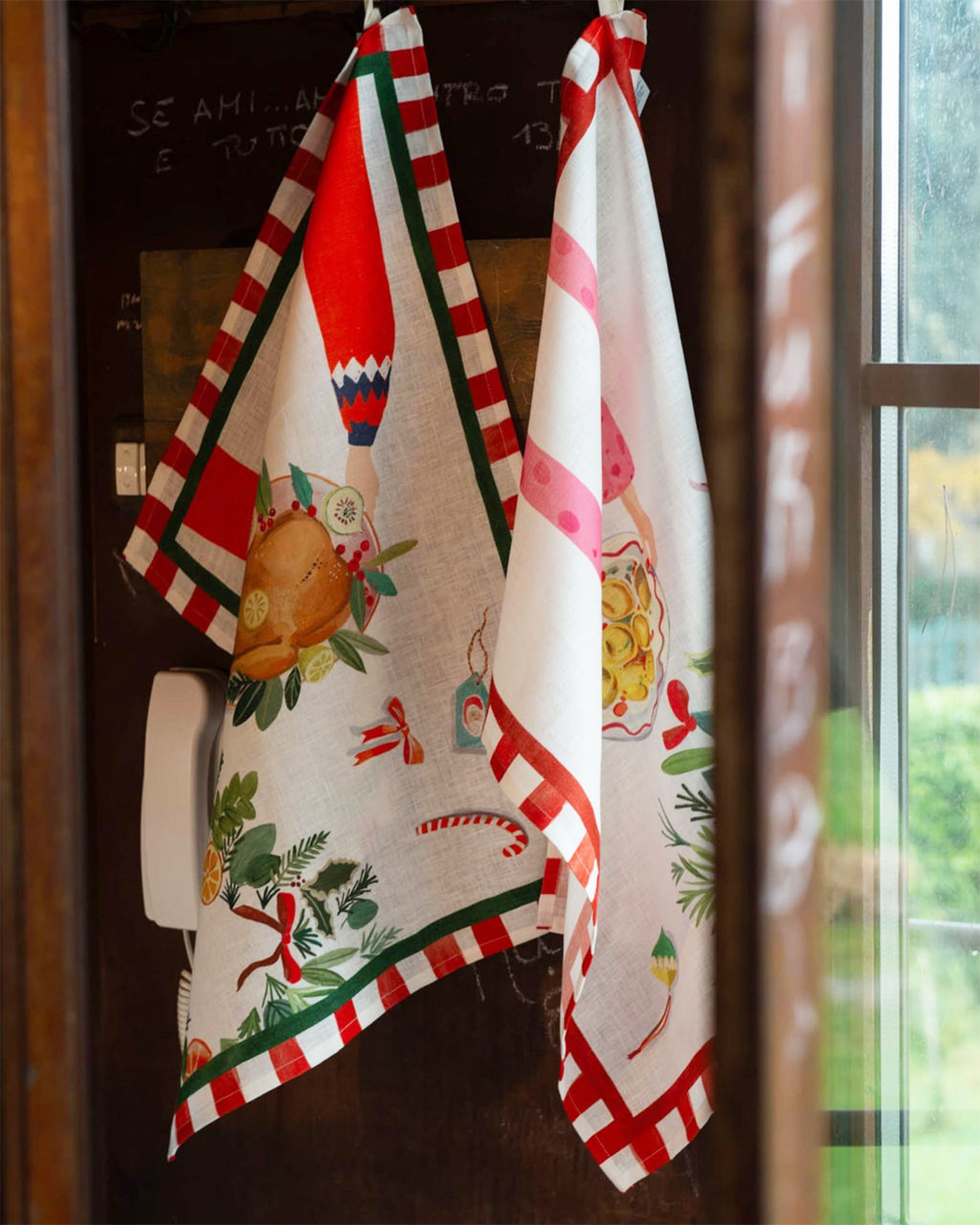 Hand On Xmas Tortellini Kitchen Towel 50x70cm