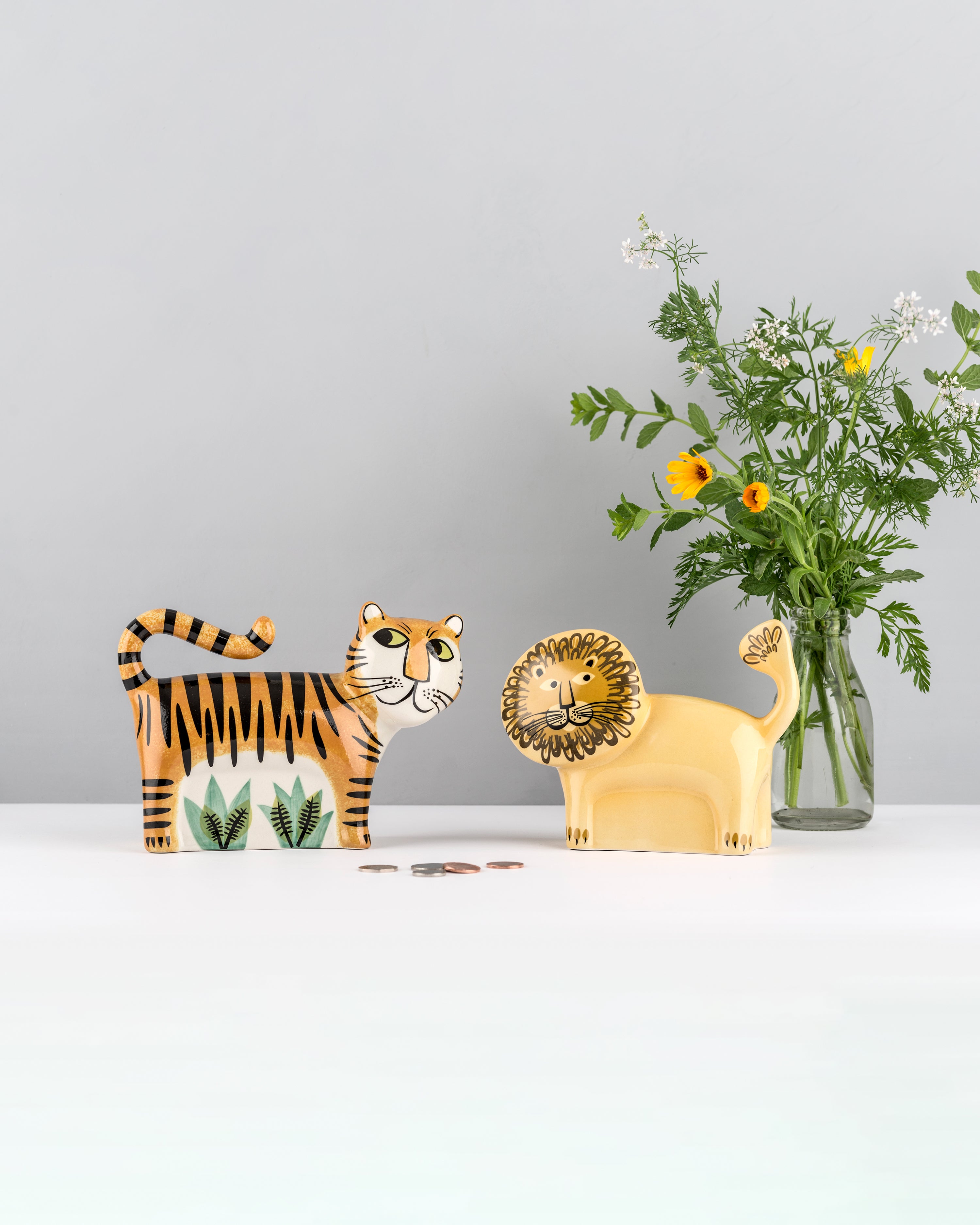 Handmade Ceramic Lion Money Box